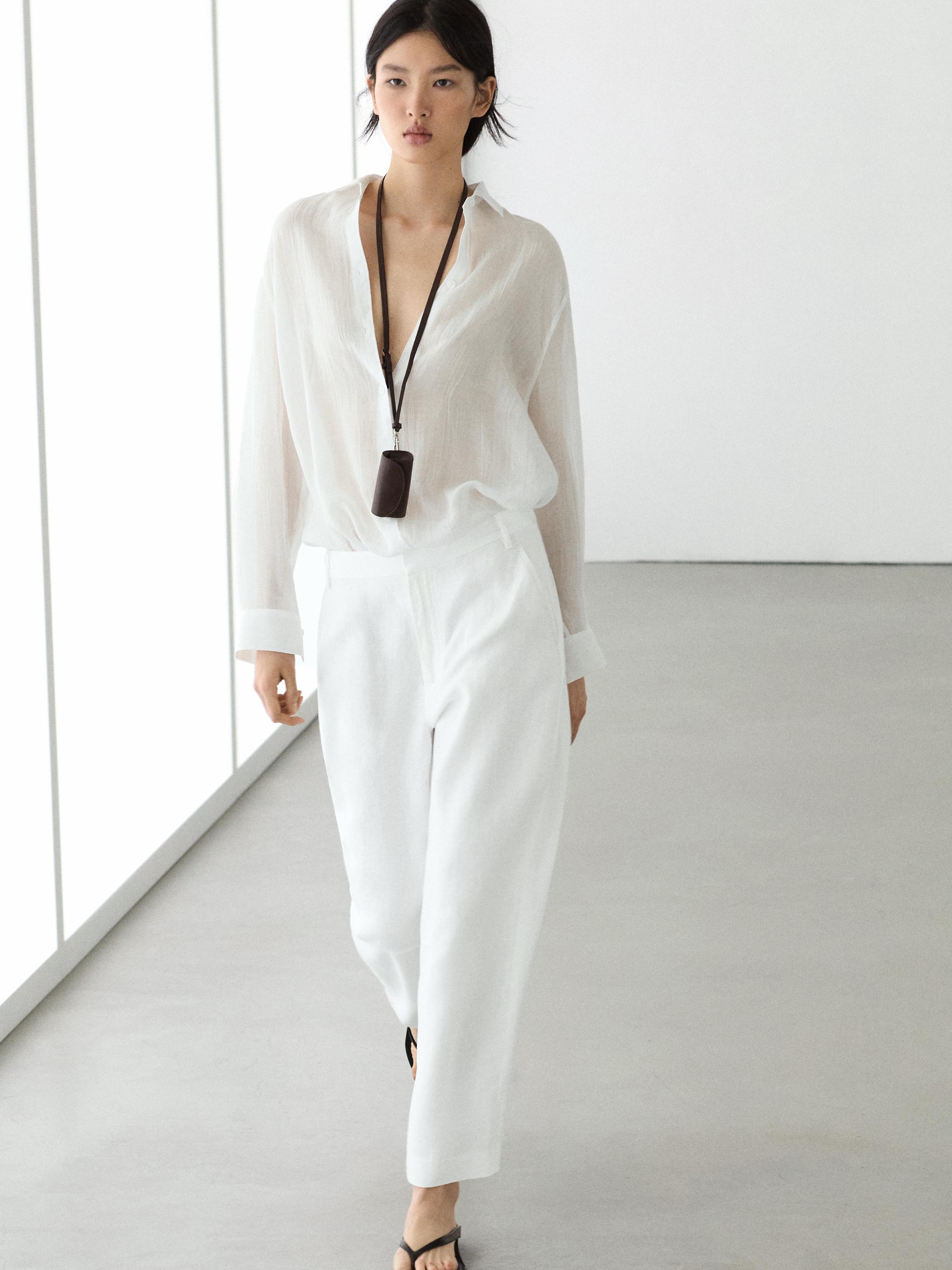 Pantalon fluide 100 % lin